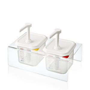 GN 1/6 SAUCE DISPENSER DOUBLE UNIT <br> By Araven