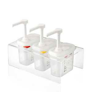 GN 1/9 SAUCE DISPENSER TRIPPLE UNIT <br> By Araven