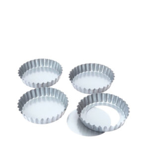 TARTLET TIN 80MM LOOSE BASE 4PC <br> By Elisabeth Hodgson
