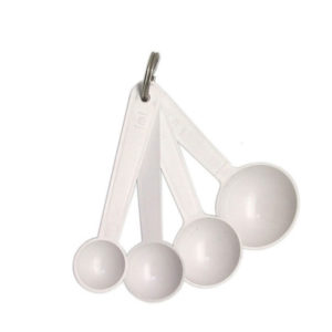 MEASURING SPOON SET 4 PIECE PLASTIC <br> By Elisabeth Hodgson