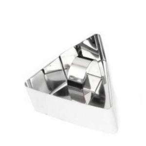 TRIANGLE STACKER & CUTTER STAINLESS STEEL <br> By Elisabeth Hodgson