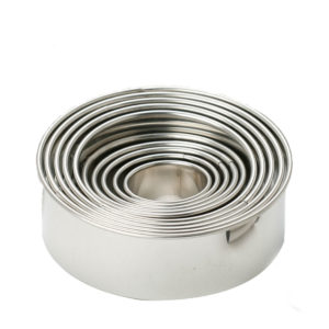 BAKING CUTTER SET 20 PIECE PLAIN STAINLESS STEEL