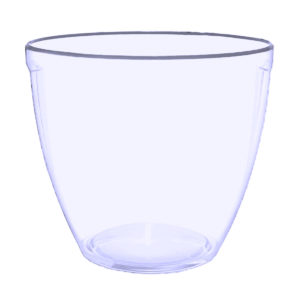 OBLIX ACRYLIC OVAL ICE BUCKET FROSTED <br> LARGE