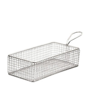 MINI SERVING BASKET DEEP RECTANGULAR STAINLESS STEEL