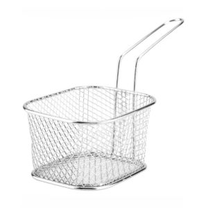 MINI SERVING BASKET SQUARE 95MM STAINLESS STEEL