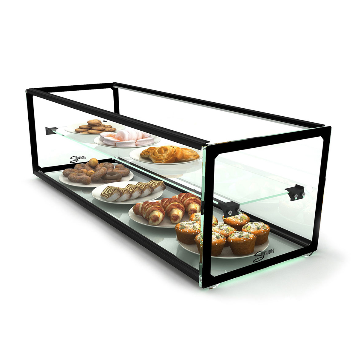 AMBIENT DISPLAY CABINET SALVADORE (DOUBLE SHELF) 1200MM X 330MM X 315MM<br> By Salvadore