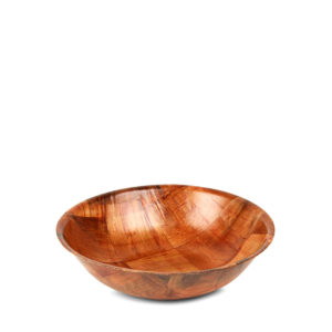 WOVEN WOOD SALAD BOWL SMALL