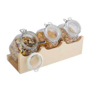 GOOD MORNING BUFFET STAND 4PC SET <br> LIGHT WOOD <br> By APS
