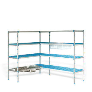 PLASTIC SHELVING CORNER UNIT 935X555X1750MM <br> By Pujadas