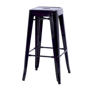 TOLIX HIGH GLOSS BAR STOOL <br> Black