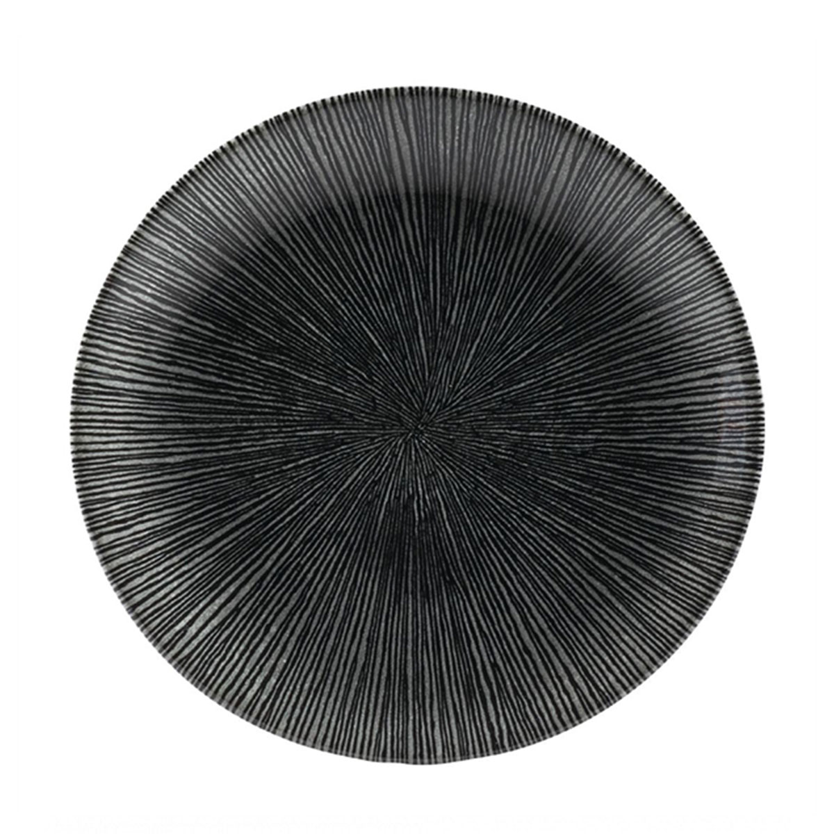 AGANO BLACK COUPE DINNER PLATE 260MM <br> By Churchill