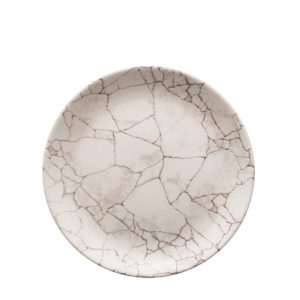 KINTSUGI COUPE SIDE PLATE 217MM <br> AGATE GREY <br> By Churchill