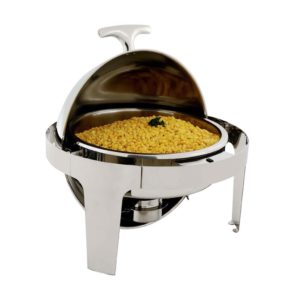 ROUND CHAFING DISH S/STEEL <br> ROLL TOP <br> By Global