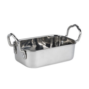 MINI RECTANGULAR ROASTING DISH 145MM STAINLESS STEEL