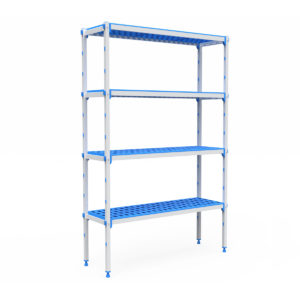 ALUMINIUM AND PLASTIC SHELVING UNIT 935X555X1750MM <br> FREE STANDING <br> By Pujadas