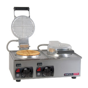 2 PLATE ROUND WAFFLE BAKER <br> By Anvil
