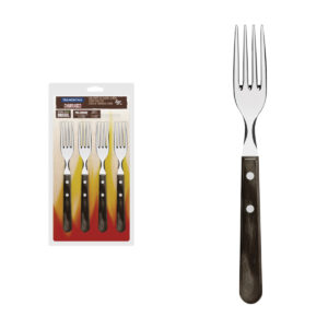 JUMBO POLYWOOD FORK SET 4 PIECE <br> Brown <br> By Tramontina