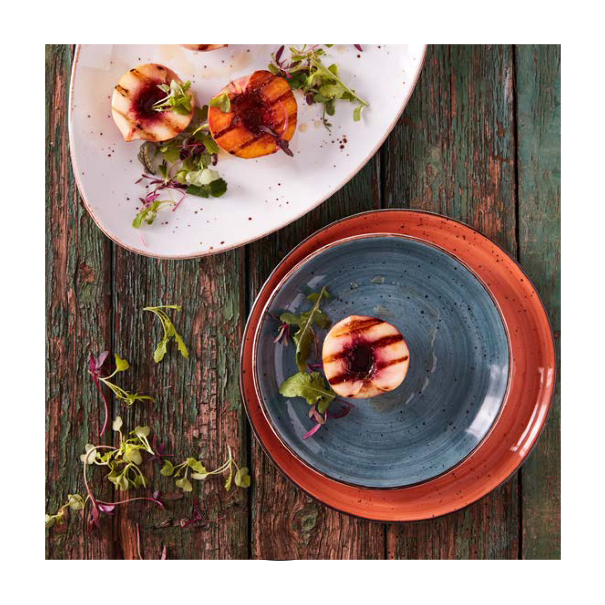 ELEMENTS RUSTIC COUPE SIDE PLATE 190MM <br> Blue <br> By Continental China - Image 2