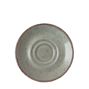 ELEMENTS RUSTIC DOUBLE-WELL SAUCER 160MM <br> Light Green <br> By Continental China