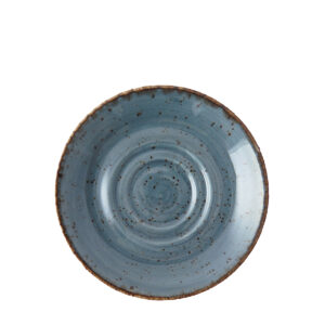 ELEMENTS RUSTIC DOUBLE-WELL SAUCER 160MM <br> Blue <br> By Continental China
