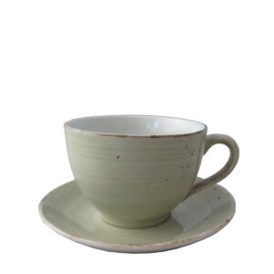 ELEMENTS RUSTIC CAPPUCCINO CUP 300ML <br> Light Green <br> By Continental China