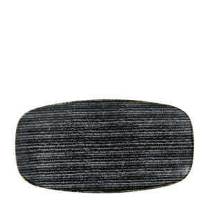 HOMESPUN CHARCOAL OBLONG CHEFS PLATE 270MM <br> By Churchill
