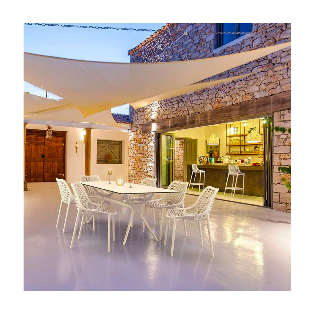 GRID CAFE CHAIR <br> White - Image 5