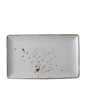 ELEMENTS RUSTIC RECTANGULAR PLATTER 365X160MM <br> White <br> By Continental China