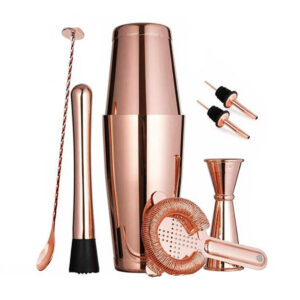 COPPER-PLATED COCKTAIL KIT 8 PIECE