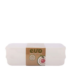 PLASTIC LUNCH BOX 800ML 2PC <br> GREY LID <br> By Evo