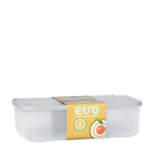 PLASTIC LUNCH BOX 2L SINGLE <br> GREY LID <br> By Evo