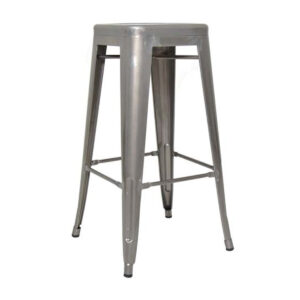 METAL TOLIX BAR STOOL <br> Brushed Silver