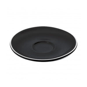 ITALIA CAPPUCCINO SAUCER 14.2CM <br> BLACK <br> By Fortis