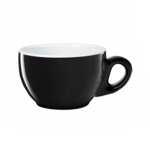 ITALIA OPEN CAPPUCCINO CUP 210ML <br> BLACK <br> By Fortis