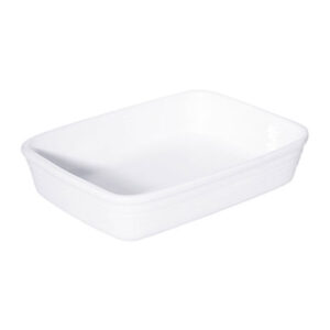 RECTANGULAR BAKER 270X200MM <br> WHITE <br> By Fortis