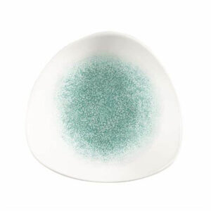 RAKU COUPE TRIANGULAR BOWL 182MM <br> JADE <br> By Churchill