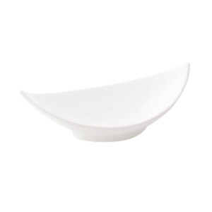 ACCENT BAMBOO LEAF PLATE 200MM <br> WHITE <br> By Fortis