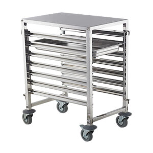 MOBILE WORKING TABLE S/STEEL 385X550X900MM<br> 7 TIER <br> By Global