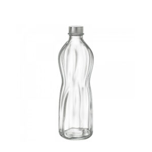 AQUA GLASS BOTTLE 750ML <br> WITH SCREW CAP <br> By Bormioli Rocco