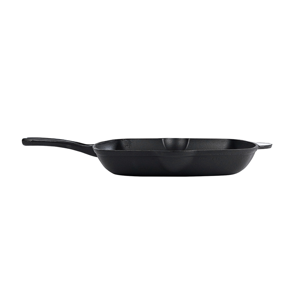 CAST IRON CHEF SQUARE GRILL PAN <br> BLACK - Image 2