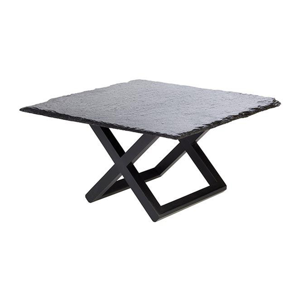 ACACIA WOODEN BUFFET STAND 200X200MM <br> BLACK <br> By APS - Image 2