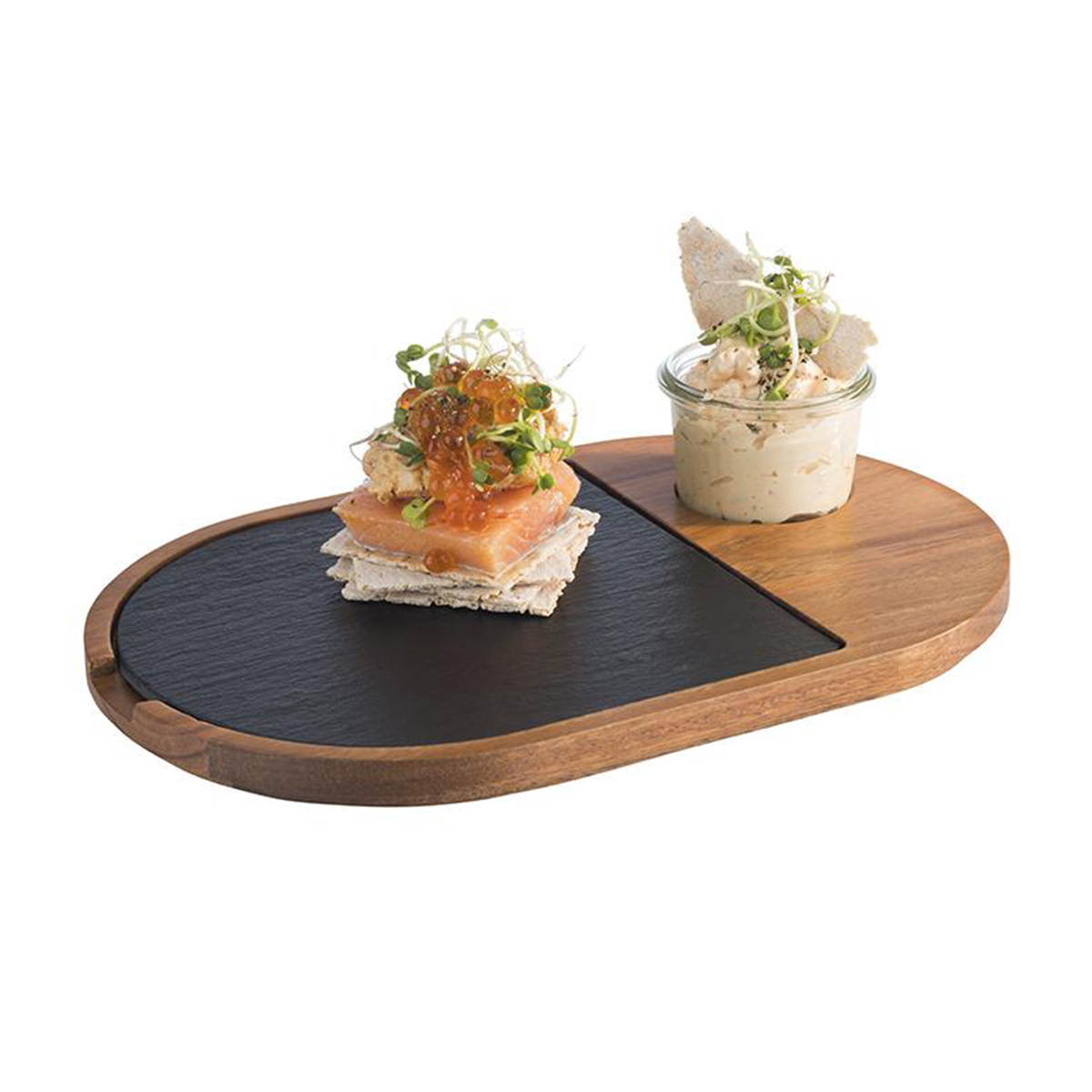 WOODEN SERVING BOARD 2 PIECE SET <br> By APS - Image 3