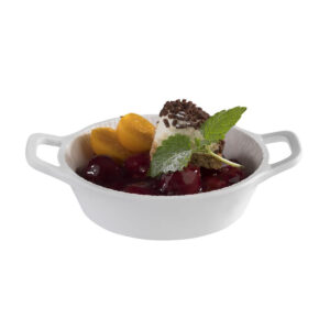 MINI OVAL BOWL WITH HANDLES 70ML <br> WHITE <br> By APS