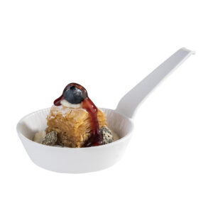 MINI PAN BOWL WITH HANDLE 70ML <br> WHITE <br> By APS