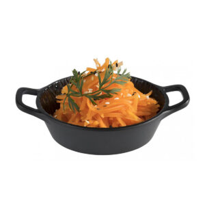 MINI OVAL BOWL WITH HANDLES 70ML <br> BLACK <br> By APS