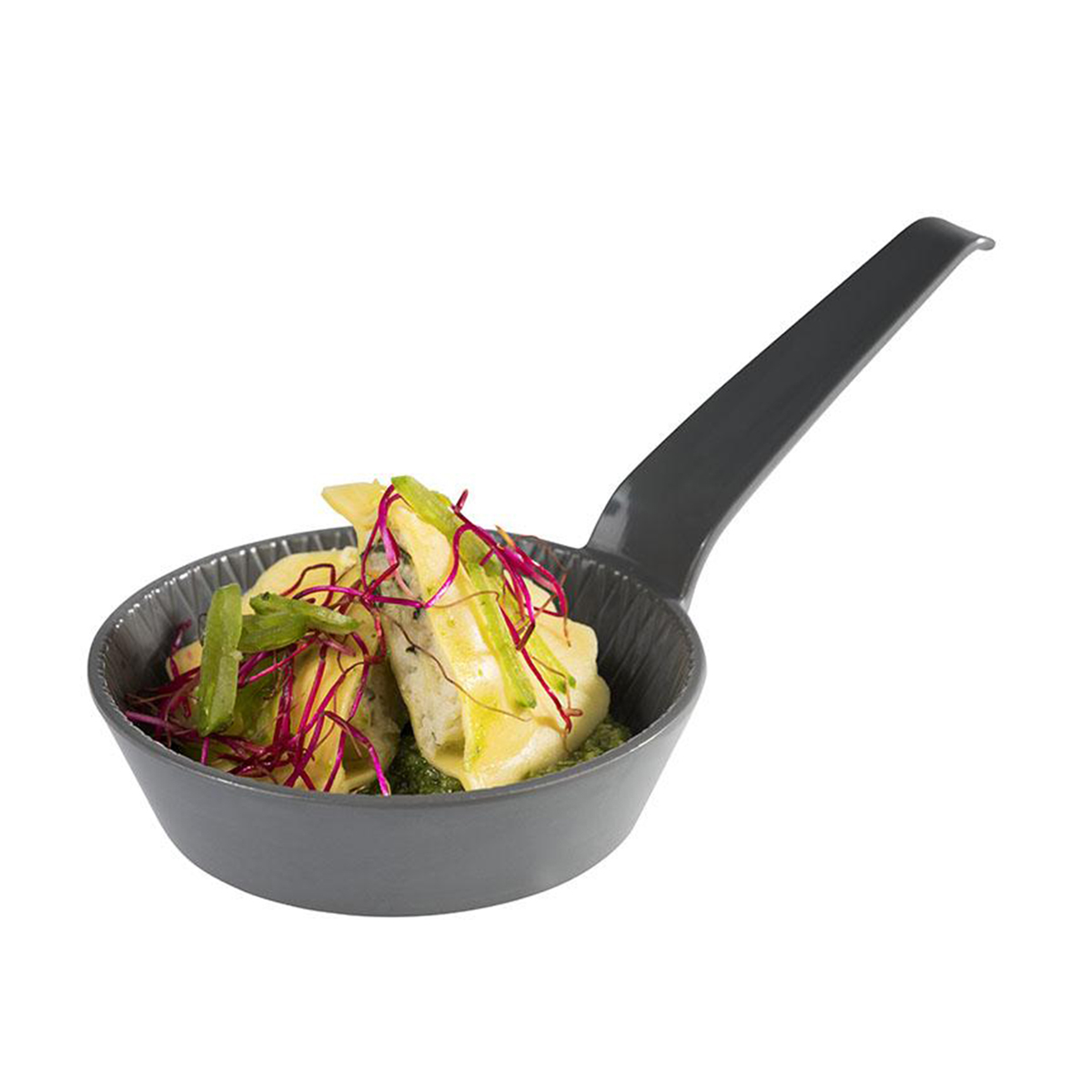 MINI TAPAS PAN WITH HANDLE 70ML <br> GREY <br> By APS