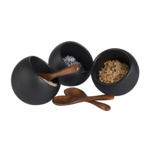 MOON SERVING BOWL 50ML 6PC SET <br> BLACK <br> By APS