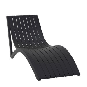 SLIM LINE SUN LOUNGER <br> Black