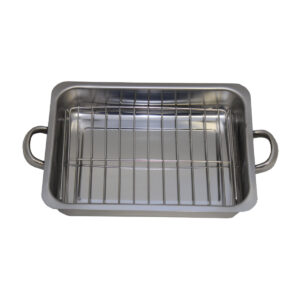 MEDIUM ROASTING PAN WITH GRID STAINLESS STEEL