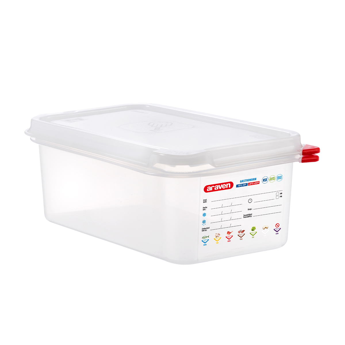 GN 1/4 AIRTIGHT CONTAINER <br> 100MM <br> By Araven